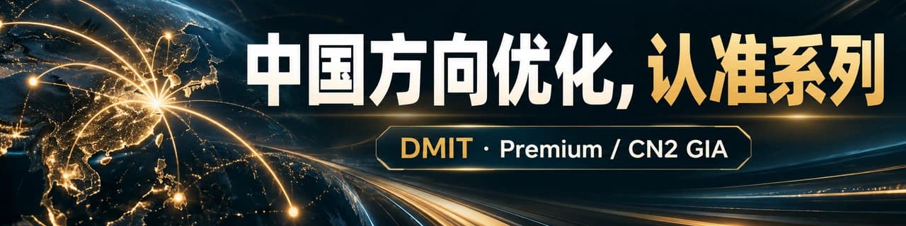 中国方向优化，认准系列｜DMIT · Premium / CN2 GIA